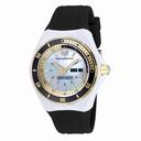 Technomarine Sea Manta White Mother of Pearl Dial Black Silicone Ladies Watch 115118