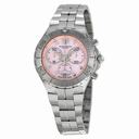 Technomarine Sea Pearl Chronograph Pink Dial Stainless Steel Ladies Watch 713006