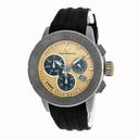 Technomarine Titanium Reef Chronograph Gold Dial Black Silicone Men's Watch 515005