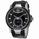 Technomarine UF6 Black Dial Black Leather Strap Ladies Watch 609021