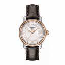 Tissot Bridgeport Quartz White Mother Of Pearl Dial Brown Leather Band Stainless Steel Case Ladies Watch T097.010.26.118.00