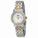 Tissot Bridgeport White Mother Of Pearl Dial Silver -Gold Stainless Steel Ladies Quartz Watch T097.010.22.116.00