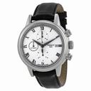 Tissot Carson Chronograph White Dial Black Leather Men's Watch T0854271601300