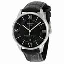 Tissot Chemin Des Tourelles Powermatic 80 Black Dial Black Leather Men's Watch T0994071605800