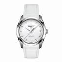 Tissot Couturier Automatic White Dial White Leather Ladies Watch T0352071601100
