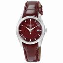 Tissot Couturier Burgundy Dial Leather Ladies Watch T035.210.16.371.00