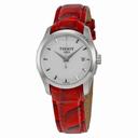 Tissot Couturier White Dial Red Leather Ladies Watch T0352101601101