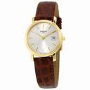 Tissot Silver Dial Brown Leather Ladies Watch T52.5.111.31
