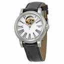 Tissot Lady Heart Silver Dial Automatic Black Leather Ladies Watch T0502071603300