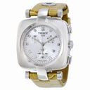 Tissot Odaci-T Chronograph Silver Dial Beige Leather Ladies Watch T0203171603700