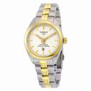 Tissot PR 100 Quartz COSC Lady White Dial Two Tone Watch T1012512203100