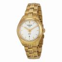 Tissot PR100 Lady Silver Dial Gold PVD Ladies Watch T1012103303100