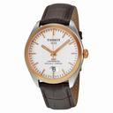 Tissot PR100 Silver Dial Black Leather Men's Watch T1014512603100
