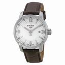 Tissot PRC 200 White Dial Brown Leather Men's Watch T0554101601701