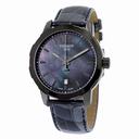 Tissot Quickster Black MOP Dial Anthracite Leather Unisex Watch T0954103612700