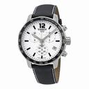 Tissot Quickster Soccer World Cup White Dial Black Leather Men's Watch T0954171603700