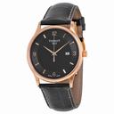 Tissot Rose Dream Automatic Black Dial Black Leather Men's Watch T9144104605700