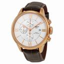 Tissot T-Classic Chemin Des Tourelles Chronograph Automatic Silver Dial Brown Leather Men's Watch T0994273603800