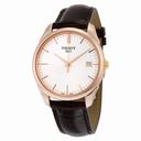 Tissot T-Gold Vintage Silver Dial Leather Strap Men's Watch T9204107603100