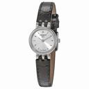 Tissot T-Lady Lovely Silver Dial Black Leather Ladies Watch T0580091603100