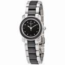 Tissot T-Trend Black Ceramic Diamond Ladies Watch T0642102205600