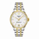 Tissot T-Classic Chemin Des Tourelles Automatic White Dial Two-Tone Stainless Steel Men's Watch T0992072203700