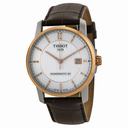 Tissot T-Classic Silver Dial Brown Leather Men's Watch T0874075603700