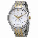 Tissot T-Classic Tradition Chronograph White Dial Two-tone Men's Watch T0636172203700