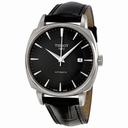 Tissot T-Lord Black Dial Automatic Black Leather Men's Watch T0595071605100