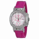 Tissot T-Race White Dial Pink Rubber Ladies Watch T0482171701701