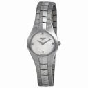 Tissot T-Round White Diamond Dial Stainless Steel Ladies Watch T0960091111600