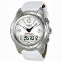 Tissot T-Touch II Titanium Diamond White Leather Ladies Watch T0472204601600