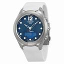 Tissot T-Touch Solar Blue Dial White Rubber Ladies Watch T0752201704700