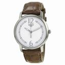 Tissot T-Trend Lady Round Silver Dial Beige Leather Ladies Watch T0522101603701