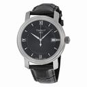 Tissot Bridgeport Quartz Black Dial Black Leather Men's Watch T0974101605800