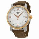 Tissot Bridgeport Silver Dial Brown Leather Men's Watch T0974102603800