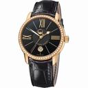 Ulysse Nardin Classico Luna Black Dial Alligator Leather Strap Automatic Men's Watch 8296-122B-2-42