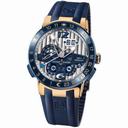 Ulysse Nardin El Toro GMT Silver Dial 18kt Rose Gold Blue Rubber Men's Watch 326-00-3