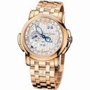 Ulysse Nardin GMT Perpetual Silver Dial 18kt Rose Gold Men's Watch 326-60-8-60