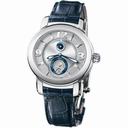 Ulysse Nardin Macho Palladium Silver Dial Blue Leather Men's Watch 278-70-609