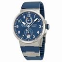 Ulysse Nardin Marine Automatic  Blue Dial Blue Rubber Men's Watch 1183-126-3-63