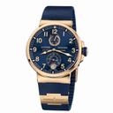 Ulysse Nardin Marine Chronometer Blue Dial 18K Rose Gold Automatic Men's Watch 1186-126-3-62