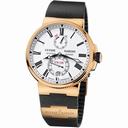 Ulysse Nardin Marine Chronometer Manufacture White Dial Black Rubber Men's Watch 1186-122-3/40