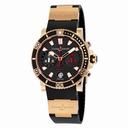 Ulysse Nardin Marine Diver Chronograph Automatic Black Dial Black Rubber Band Men's Watch 8006-102-3A/926