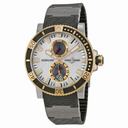 Ulysse Nardin Maxi Marine Diver Silver Dial Titanium Rose Gold Men's Watch 265-90-3T-91