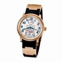 Ulysse Nardin White Dial 18kt Rose Gold Black Rubber Automatic Men's Watch 266-77-3