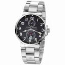 Ulysse Nardine Maxi Marine Chronometer Black Dial Stainless Steel Men's Watch 263-66-7-62