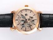 Vacheron Constantin Malte 43080 Black Crocodile Leather Strap 38mm Mens Watch