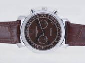 Vacheron Constantin Malte 47120 White Gold 40mm Brown Ostrich Leather Strap Brown Dial Watch