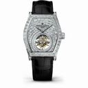 Vacheron Constantin Malte Tourbillon High Jewelry 18 Carat White Gold Diamond Pave Dial Men's Watch 30630/000G-9899